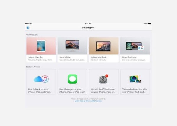 Apple Support App iOS