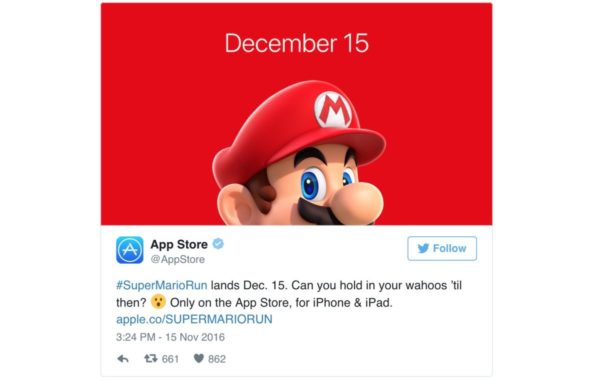 Super Mario Run fecha lanzamiento