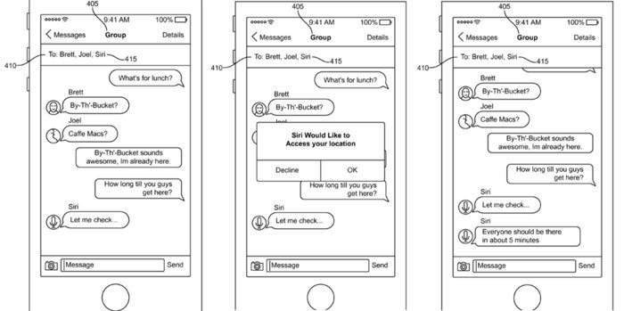 Patente Siri en iMessage Apple