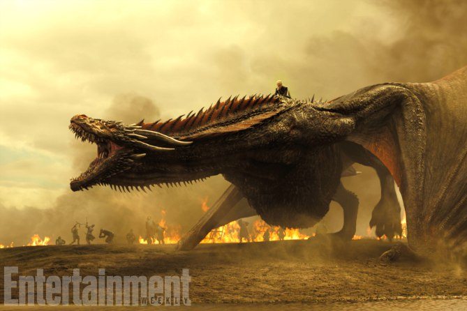 Drogon se muestra imponente en nuevas imágenes de la 7ma temporada de Game of Thrones