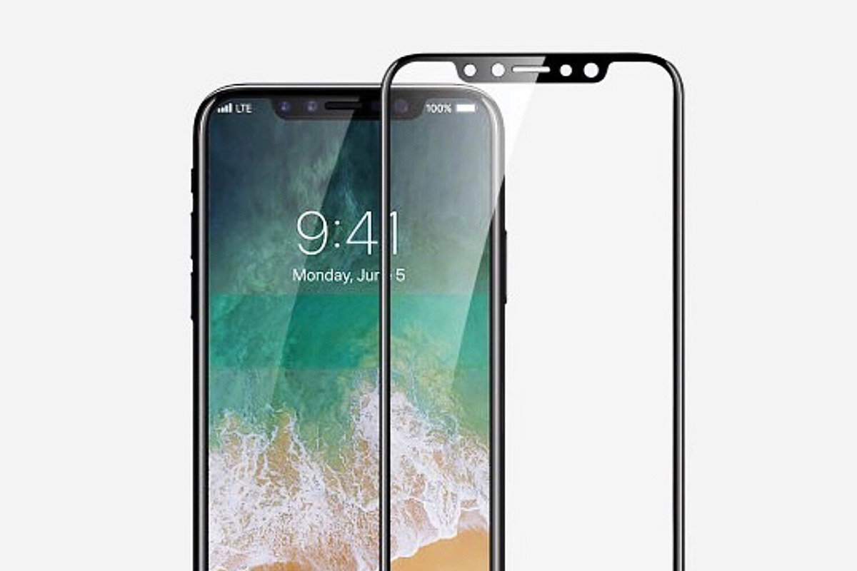 Protector de pantalla del supuesto iPhone 8 muestra marcos muy delegados