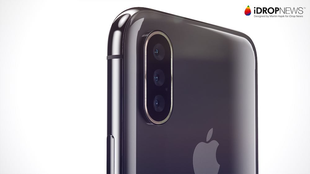 Concepto iPhone con 3 cámaras