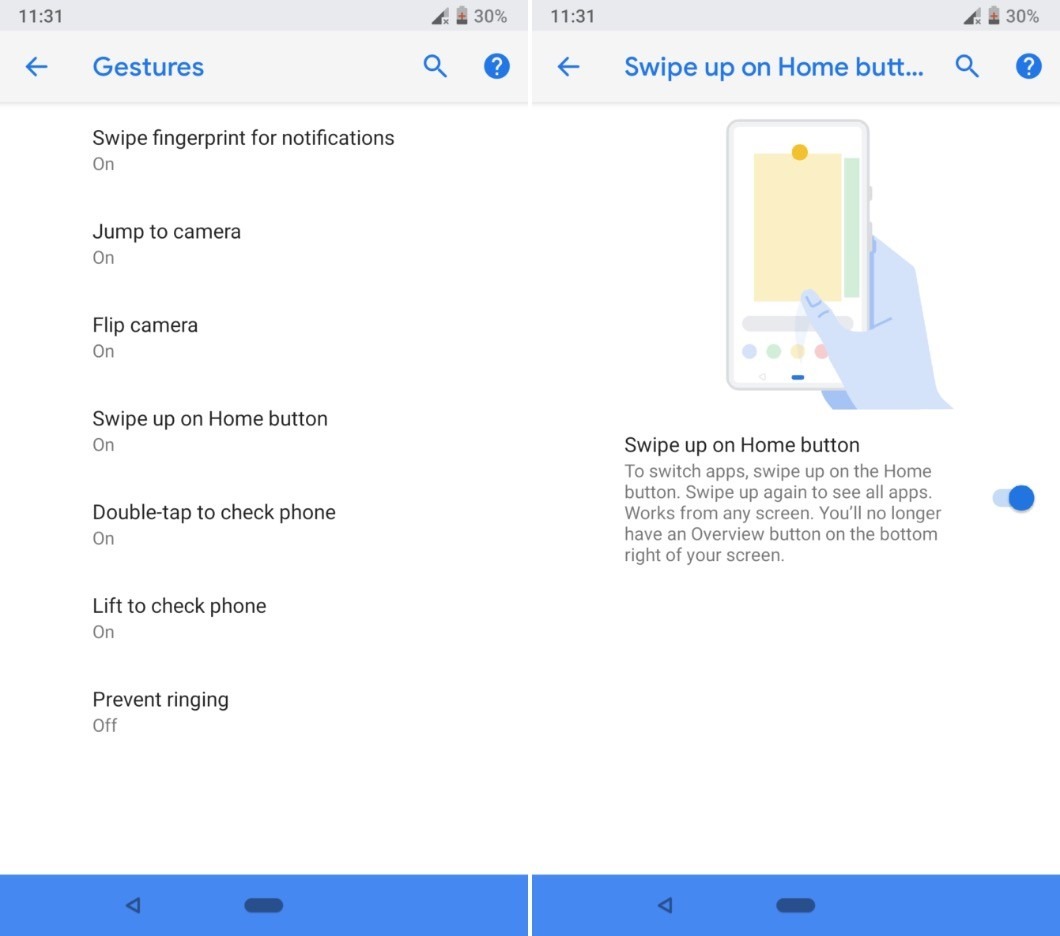 Multitarea Android P